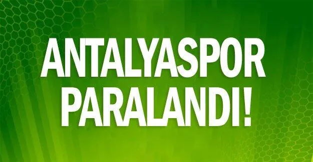 Antalyaspor paralandı!