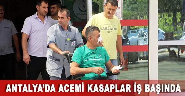 Antalya’da acemi kasaplar iş başında