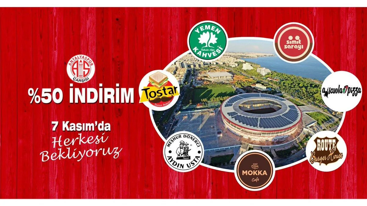 Antalyaspor Çarşısı’nda yüzde 50 indirim!