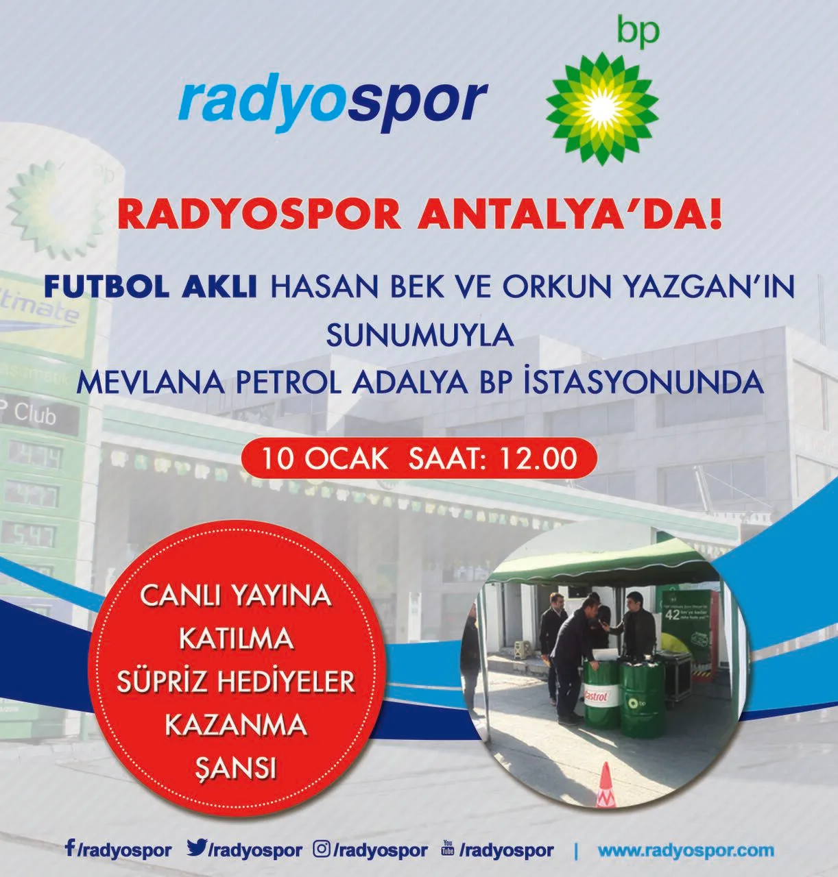 Türkiye’nin ilk spor radyosu Radyospor, Antalya’da CANLI yayın yapacak