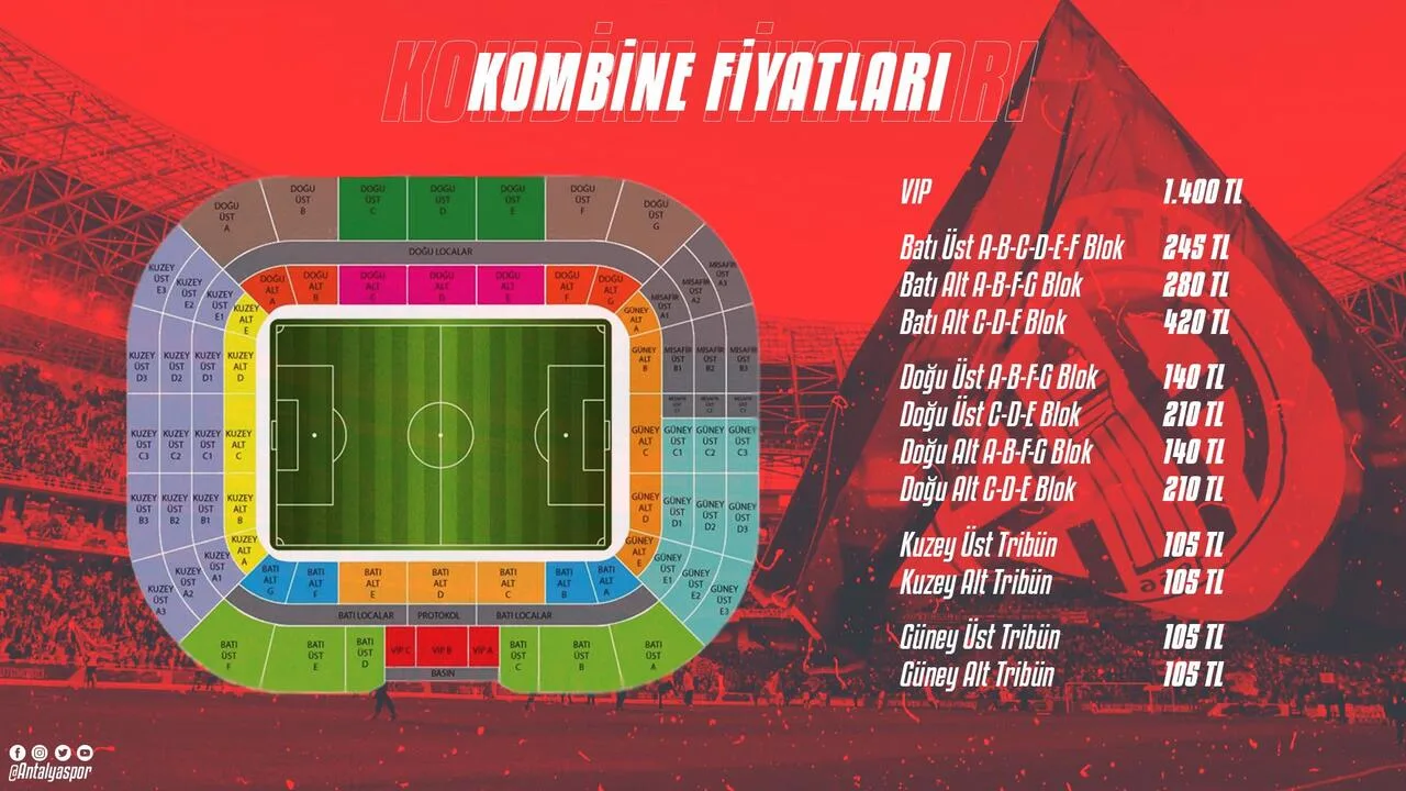 Antalyaspor’da kombine ücretlerine düzenleme geldi