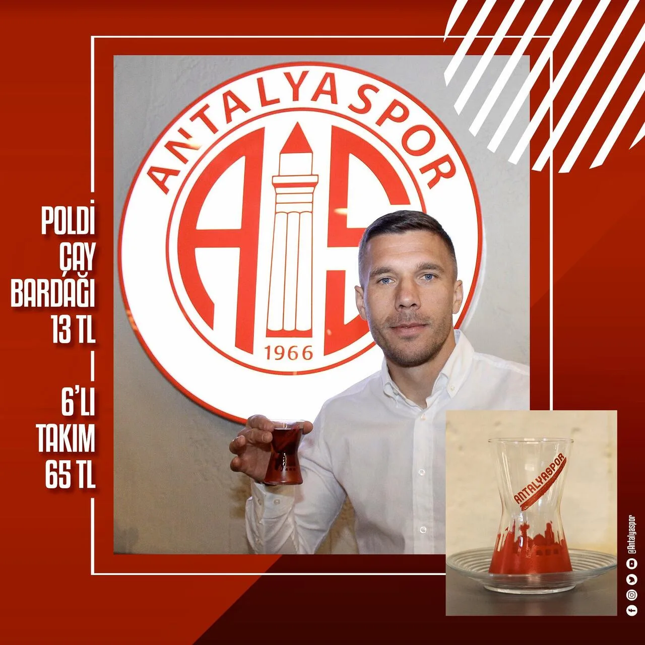 Podolski bardakları satışta