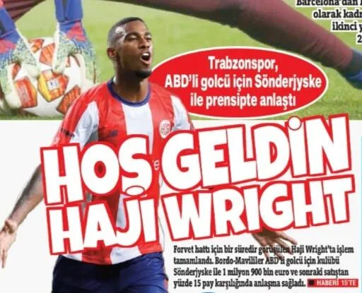 Trabzon medyası Haji Wright transferini bitirdi