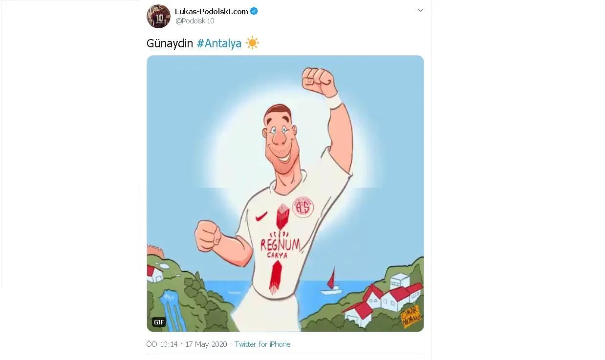 Podolski telekonferans ile genç futbolcularla konuştu