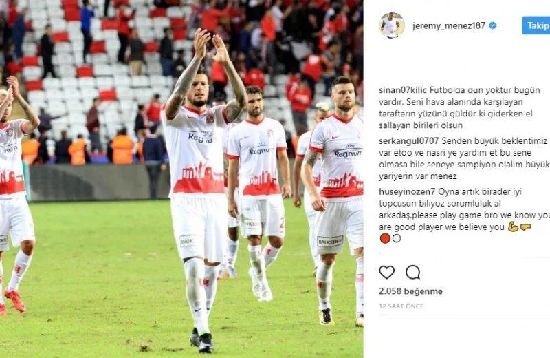 Taraftar Jeremy Menez’e destek oluyor
